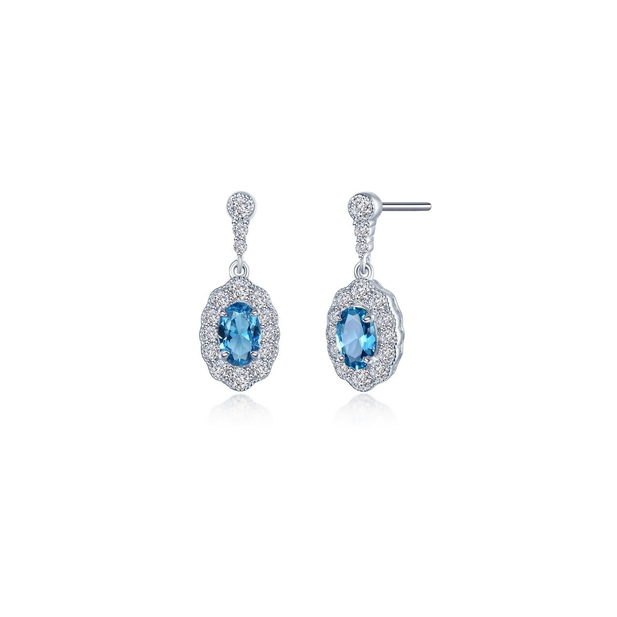 Lafonn Simulated Diamond &amp; Blue Topaz Cloud Essence Earrings E0639BTP