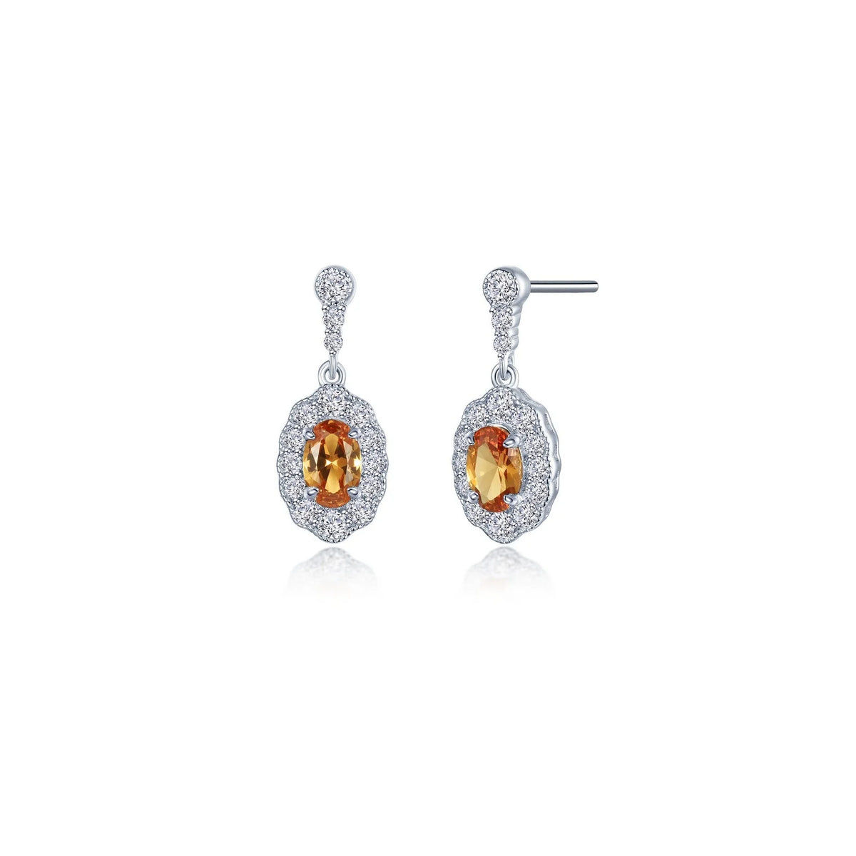 Lafonn Simulated Diamond &amp; Citrine Clementine Essence Earrings E0639CTP