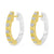 14K Yellow & White Gold 0.24ct. Diamond Reversible Huggie Hoop Earrings