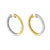 14K Yellow & White Gold 0.52ct. Diamond Reversible Huggie Hoop Earrings