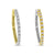 14K Yellow & White Gold 0.52ct. Diamond Reversible Huggie Hoop Earrings