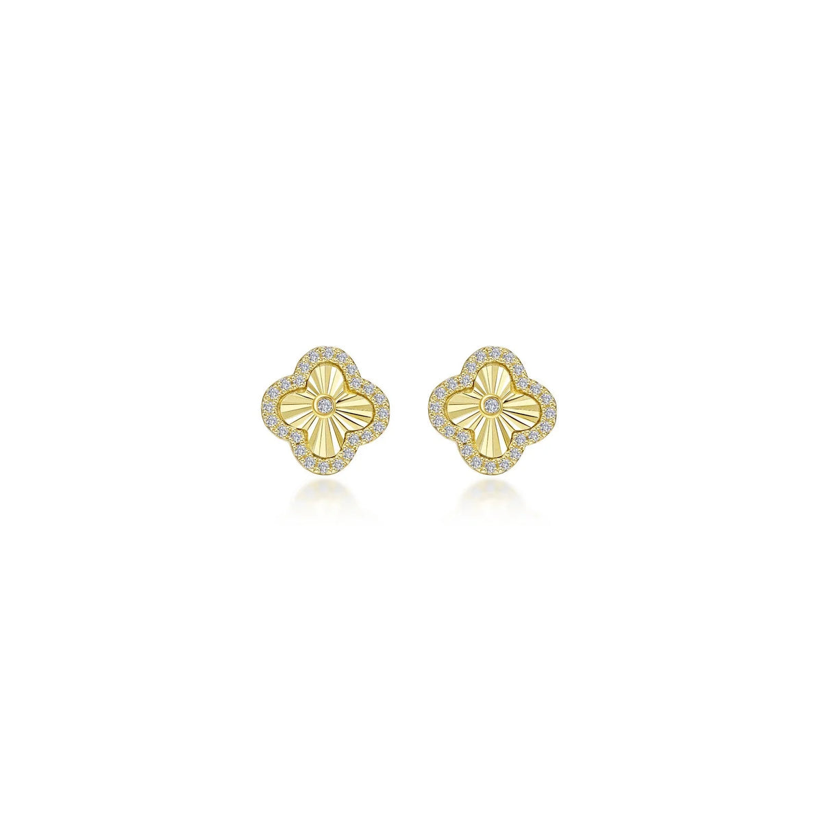 Lafonn Simulated Diamond Clover Halo Stud Earrings E2022CLG00