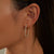 Lafonn Simulated Diamond 1.20ct Inside Out 25mm Hoop Earrings E3005CLG