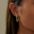 Lafonn Simulated Diamond 2.00ct Inside Out 20mm Hoop Earrings E3018CLG