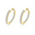 Lafonn Simulated Diamond 1.80ct Oval Inside Out Hoop Earrings E3026CLG