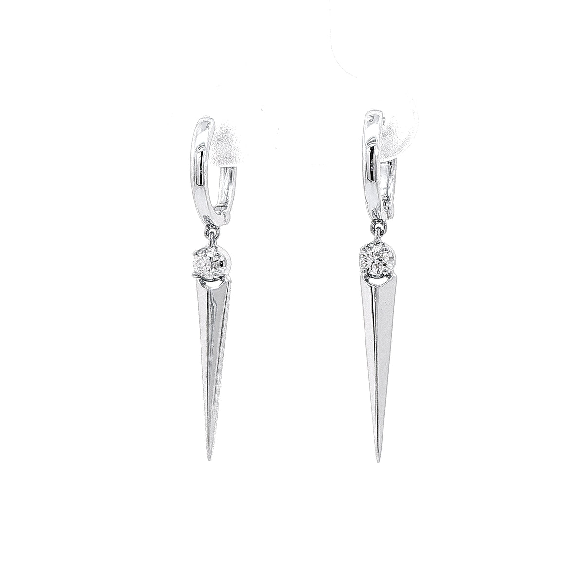 A. Jaffe 14K White Gold 0.15cttw. Diamond Drop Earrings