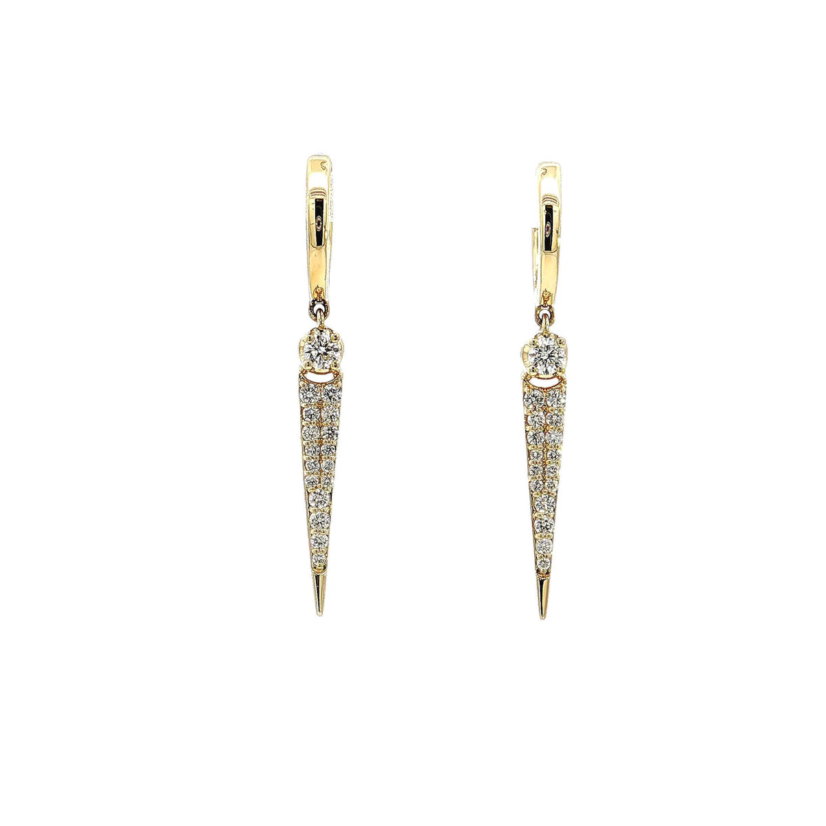 A. Jaffe 14K Yellow Gold 0.46cttw. Diamond Drop Earrings