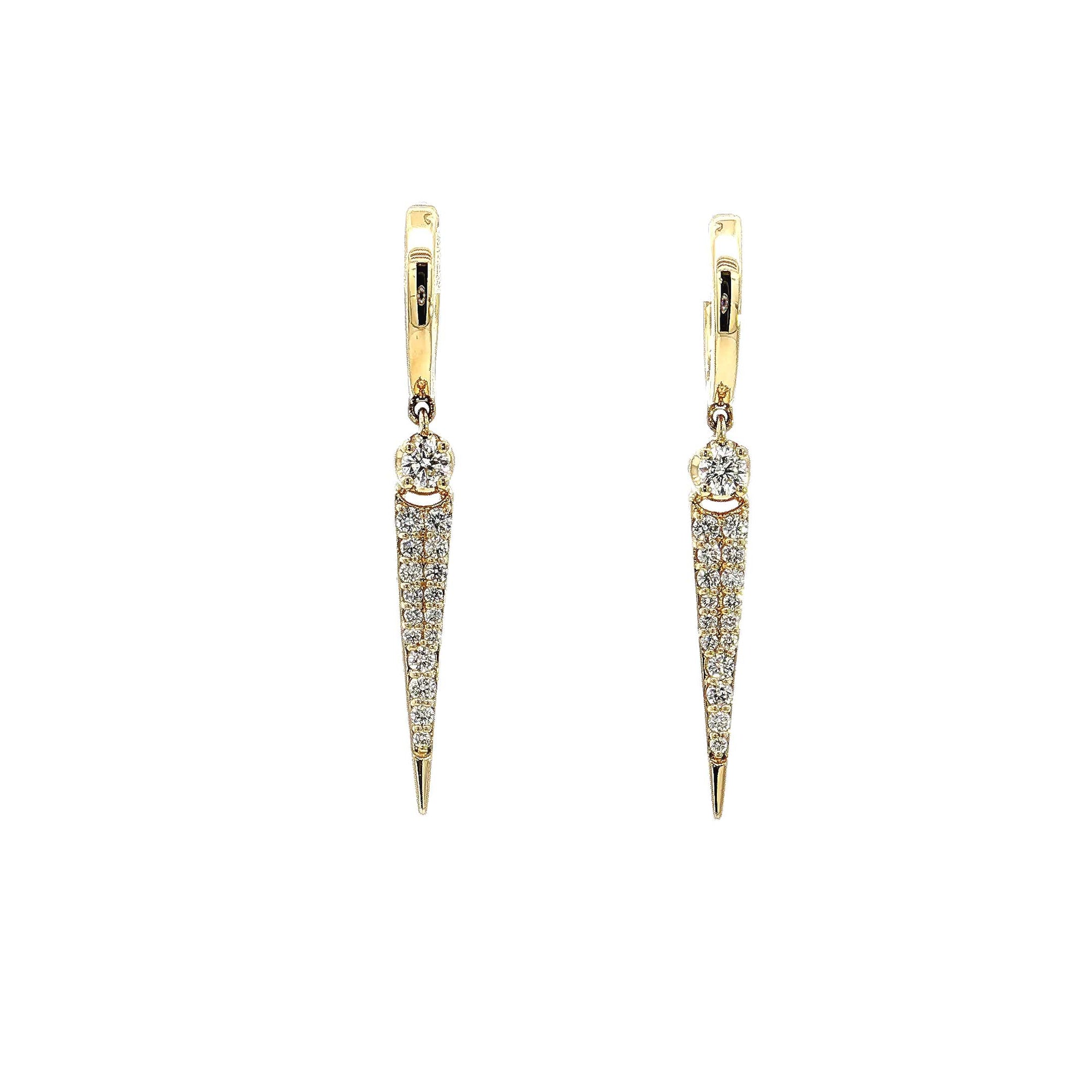 A. Jaffe 14K Yellow Gold 0.46cttw. Diamond Drop Earrings