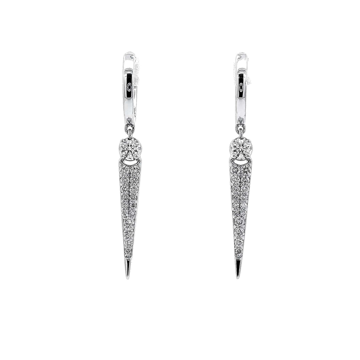A. Jaffe 14K White Gold 0.46cttw. Diamond Drop Earrings