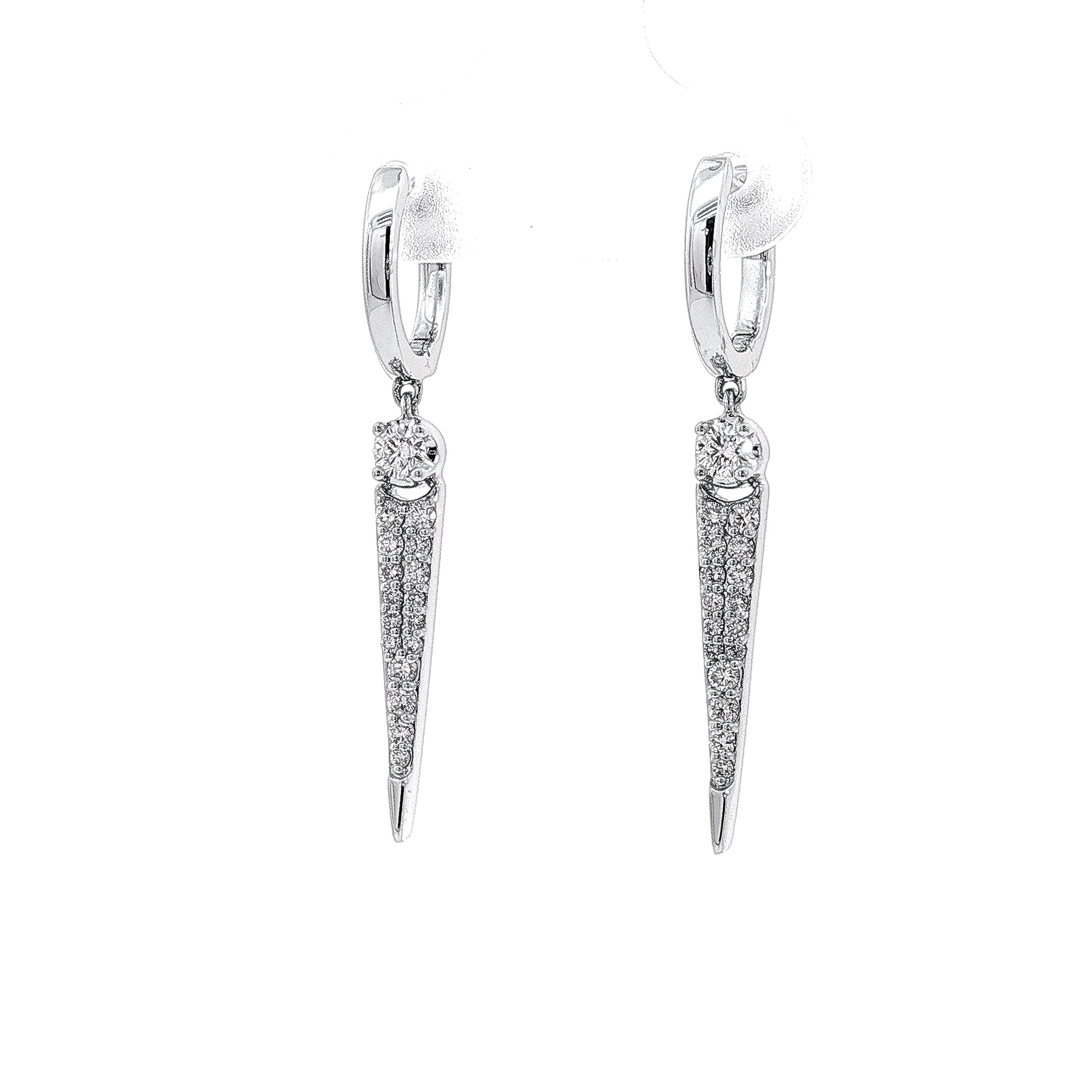 A. Jaffe 14K White Gold 0.46cttw. Diamond Drop Earrings