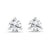 3/4 Carat Round Lab Grown Diamond 14K Gold 3 Prong Martini Solitaire Stud Earrings
