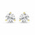 1 ¼ Carat Round Lab Grown Diamond 14K Gold 3 Prong Martini Solitaire Stud Earrings