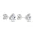 5 Carat Round Lab Grown Diamond 14K Gold 3 Prong Martini Solitaire Stud Earrings