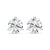 5 Carat Round Lab Grown Diamond 14K Gold 3 Prong Martini Solitaire Stud Earrings