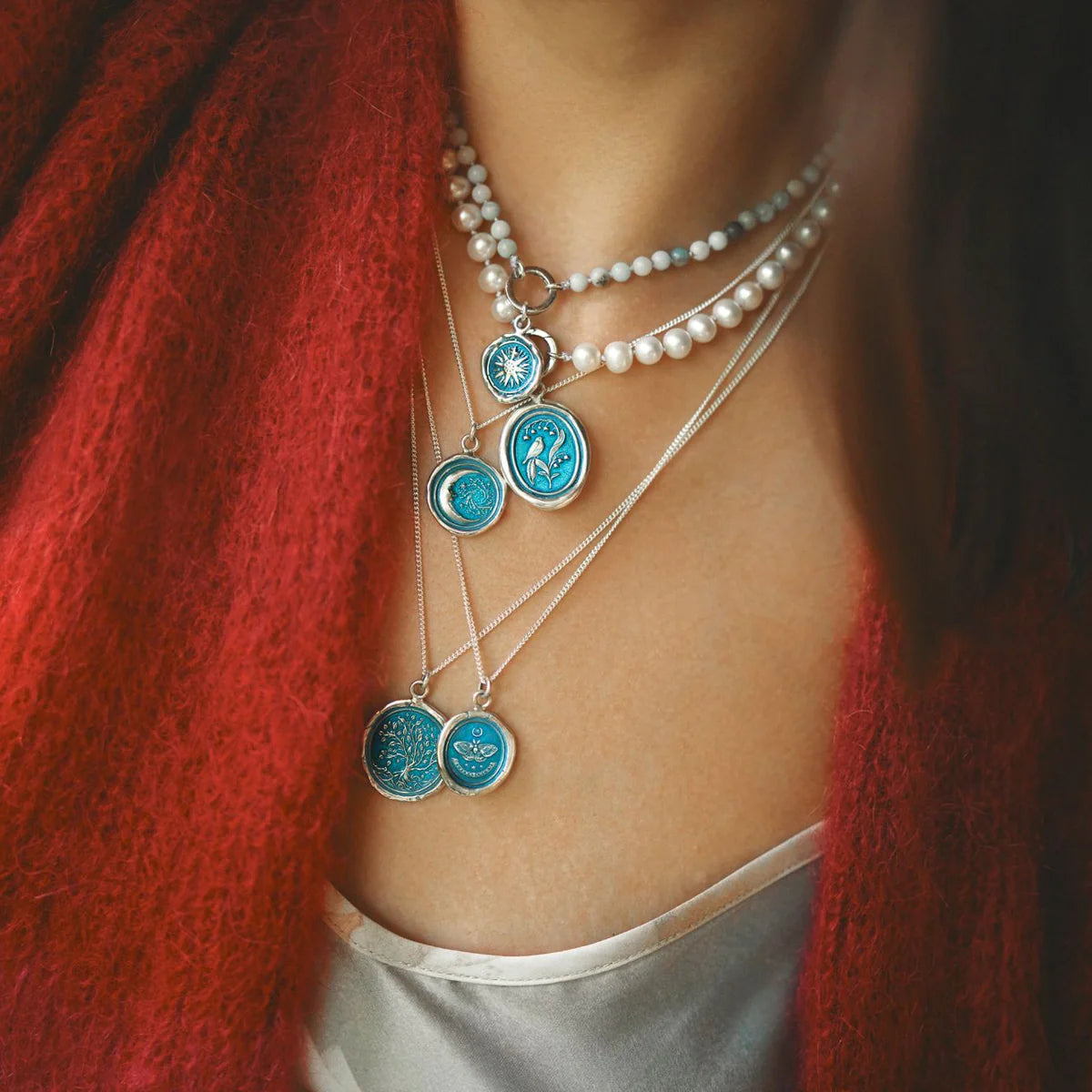 Trust The Universe (Capri Blue) Talisman Necklace