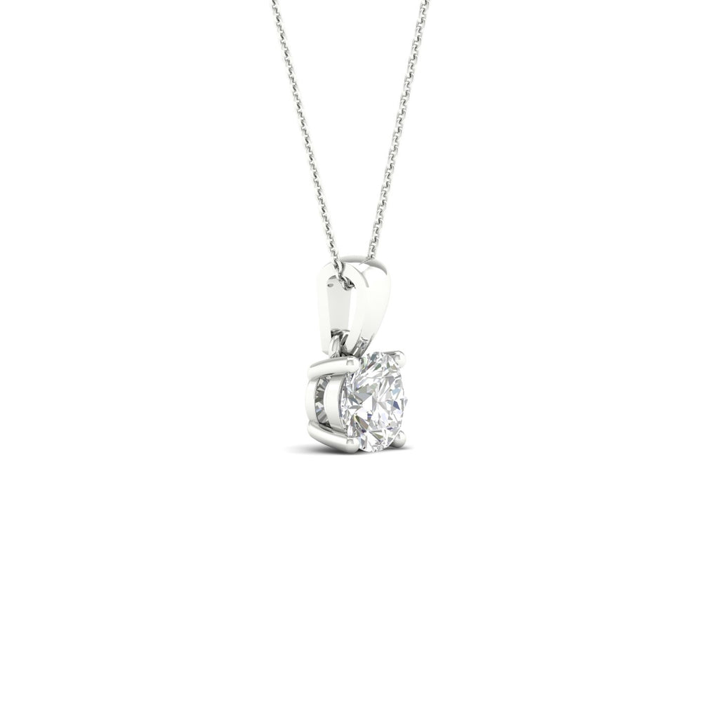 1/2 Carat Round Lab Grown Diamond 14K Gold Solitaire Necklace