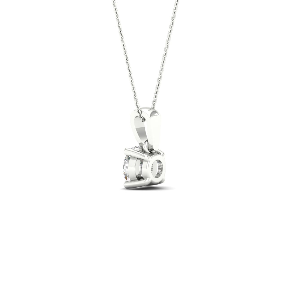 1/2 Carat Round Lab Grown Diamond 14K Gold Solitaire Necklace