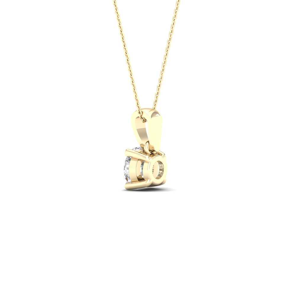 1/2 Carat Round Lab Grown Diamond 14K Gold Solitaire Necklace