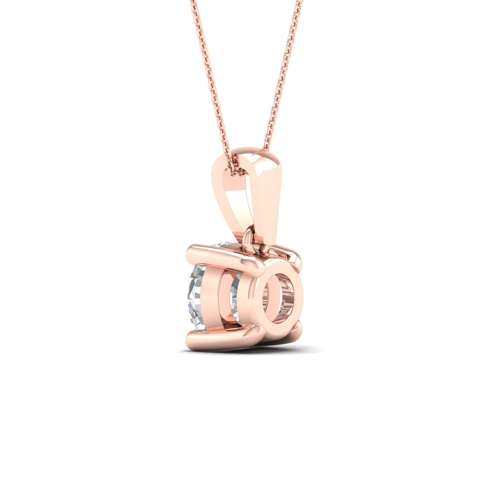 2 Carat Round Lab Grown Diamond 14K Gold Solitaire Necklace