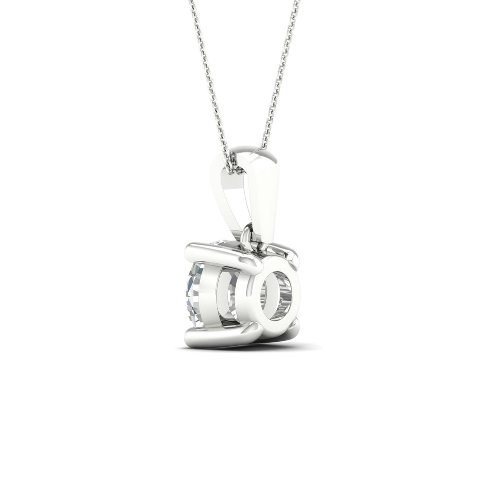2 Carat Round Lab Grown Diamond 14K Gold Solitaire Necklace