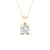 2 Carat Round Lab Grown Diamond 14K Gold Solitaire Necklace