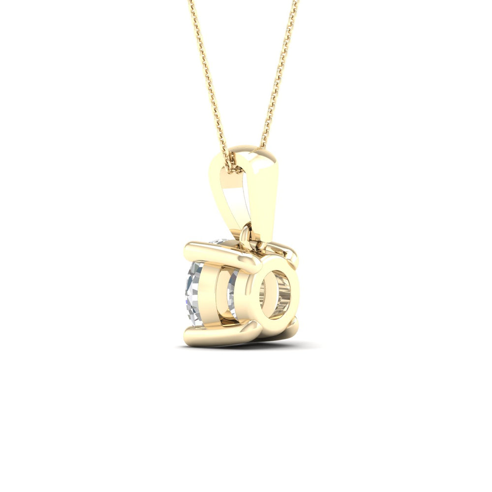 2 Carat Round Lab Grown Diamond 14K Gold Solitaire Necklace