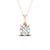 1 Carat Round Lab Grown Diamond 14K Gold Solitaire Necklace