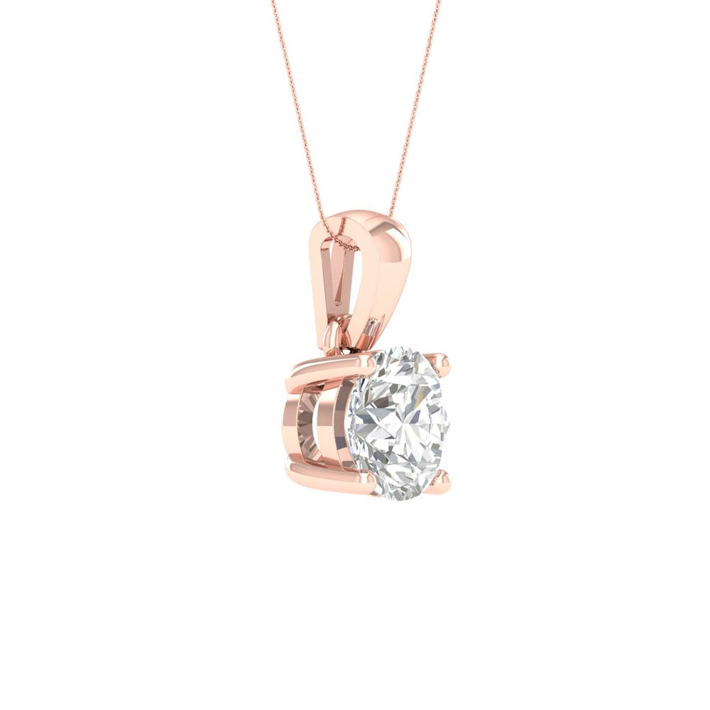 1 ¼ Carat Round Lab Grown Diamond 14K Gold Solitaire Necklace