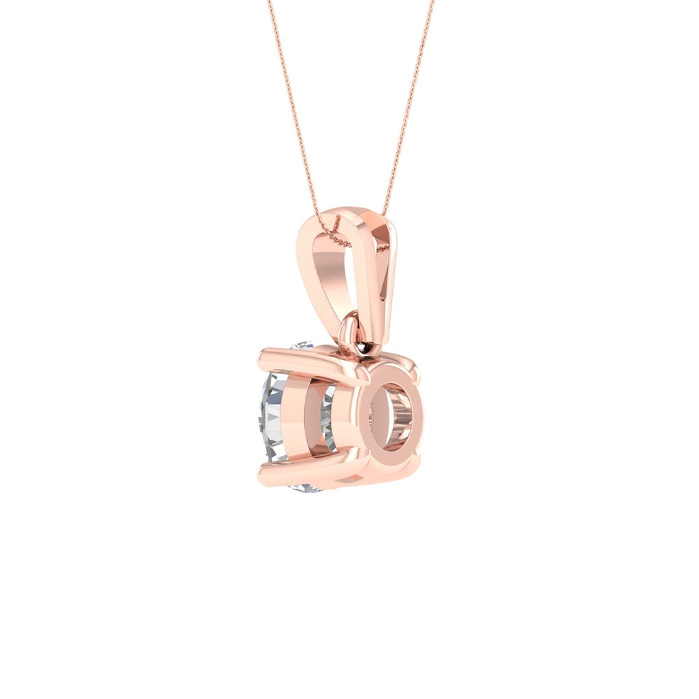 1 ¼ Carat Round Lab Grown Diamond 14K Gold Solitaire Necklace
