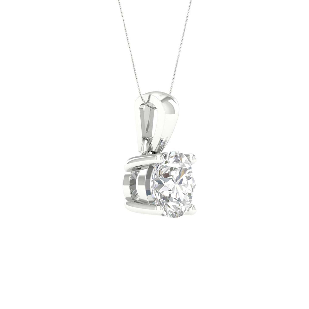 1 ¼ Carat Round Lab Grown Diamond 14K Gold Solitaire Necklace