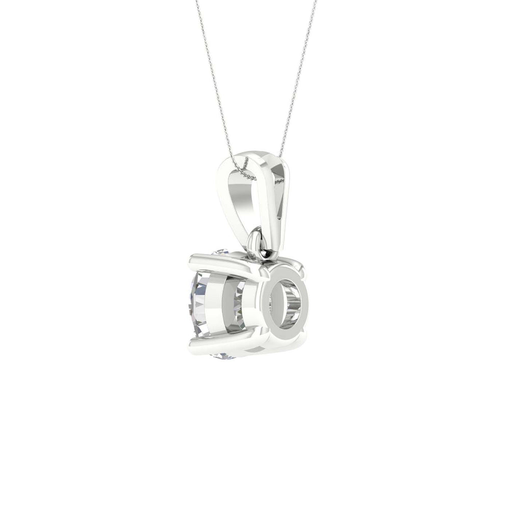 1 ¼ Carat Round Lab Grown Diamond 14K Gold Solitaire Necklace