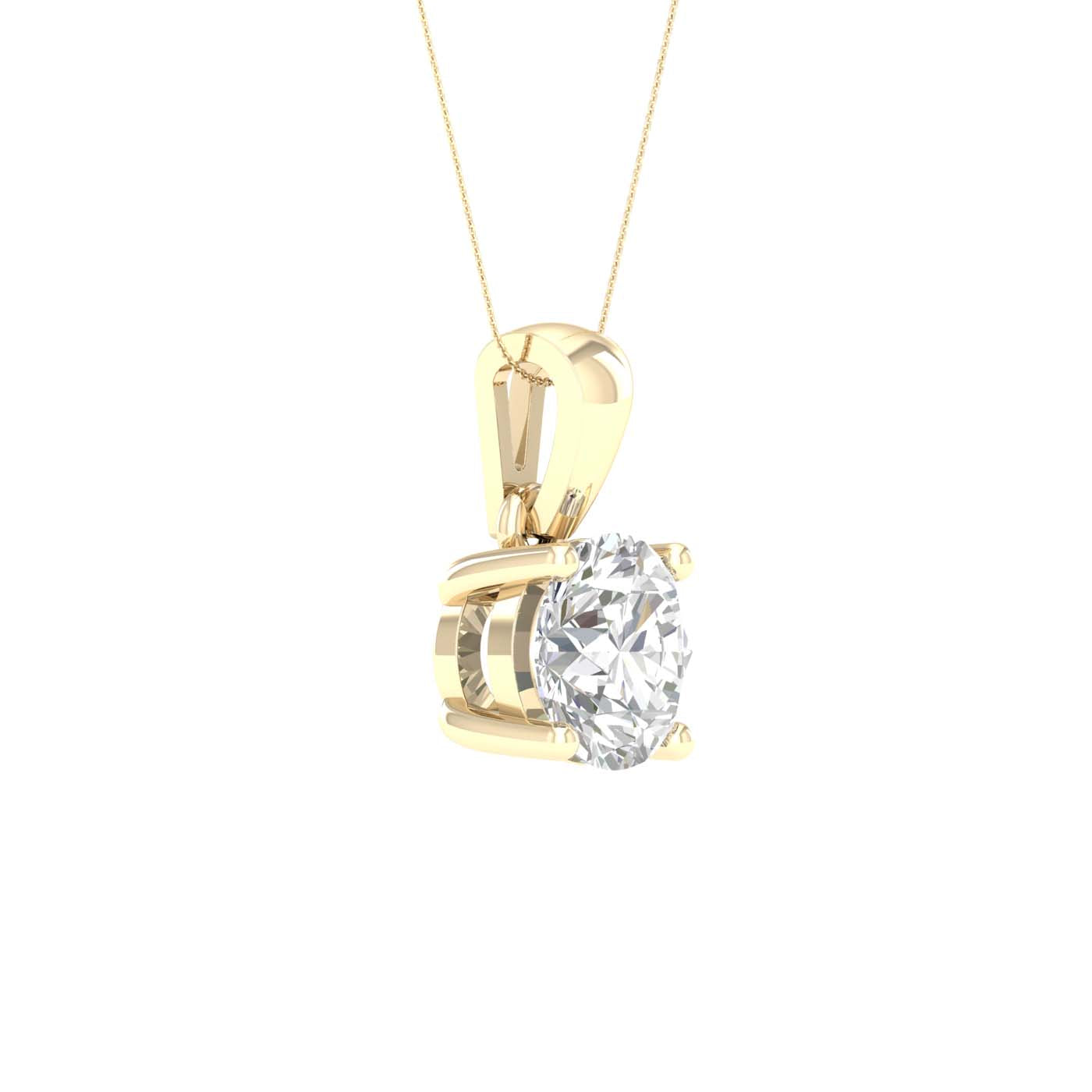 1 ¼ Carat Round Lab Grown Diamond 14K Gold Solitaire Necklace