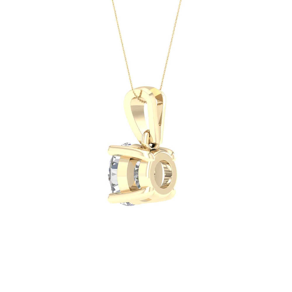 1 ¼ Carat Round Lab Grown Diamond 14K Gold Solitaire Necklace