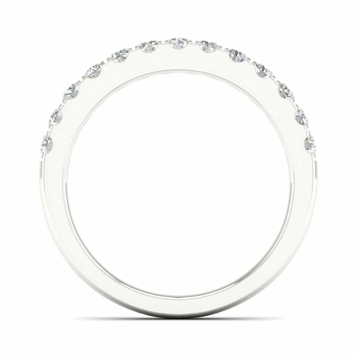 1/2 Carat Round Lab Grown Diamond 14K Gold Anniversary Band