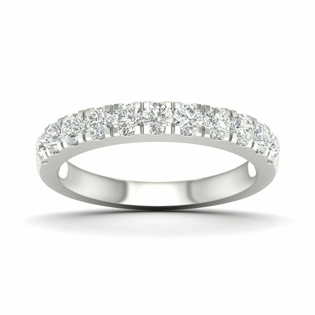 3/4 Carat Round Lab Grown Diamond 14K Gold Anniversary Band