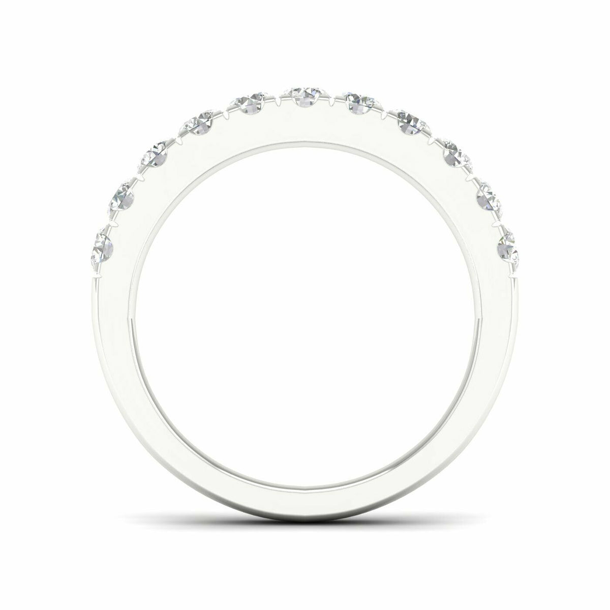 3/4 Carat Round Lab Grown Diamond 14K Gold Anniversary Band