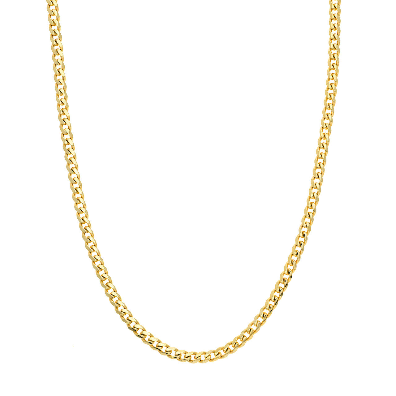 14K Yellow Gold 5.00mm Solid Miami Cuban Link Chain with Lobster Lock