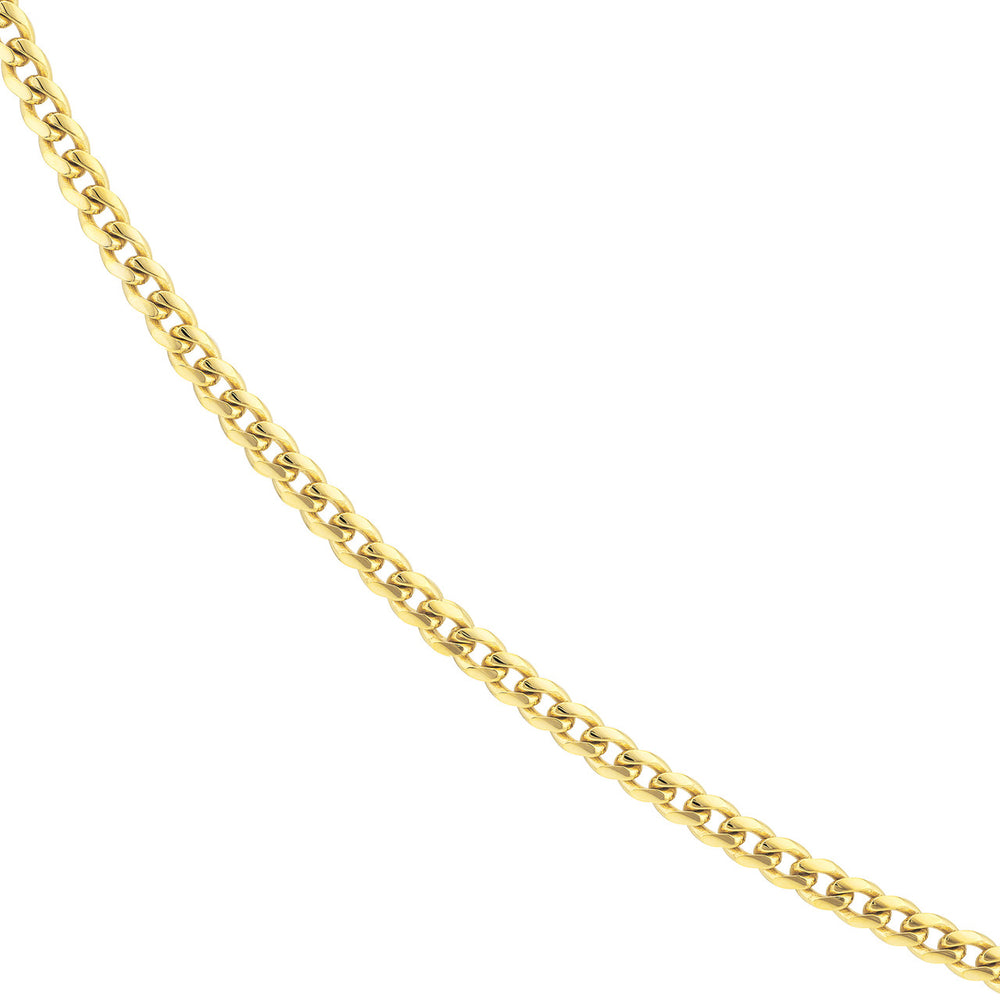 14K Yellow Gold 5.00mm Solid Miami Cuban Link Chain with Lobster Lock
