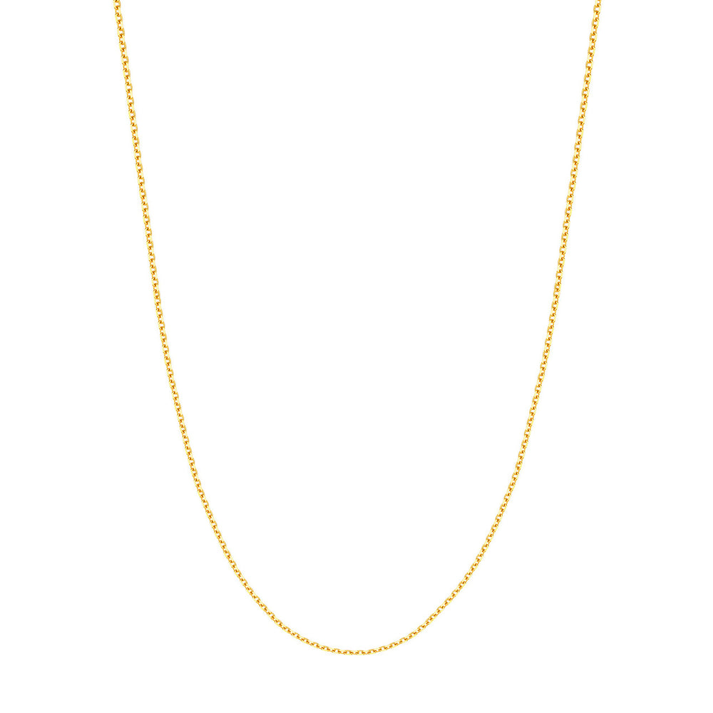 14K Yellow Gold 1.50mm Diamond Cut Cable Chain with Lobster Lock