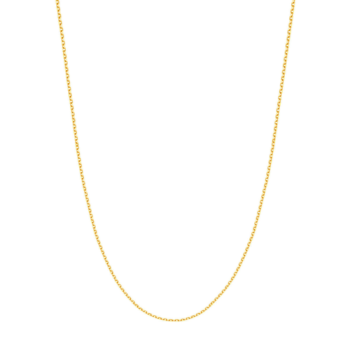 14K Yellow Gold 1.50mm Diamond Cut Cable Chain with Lobster Lock