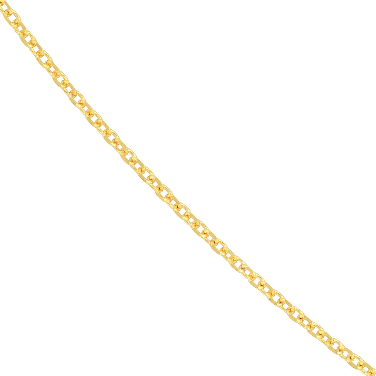 14K Yellow Gold 1.50mm Diamond Cut Cable Chain with Lobster Lock