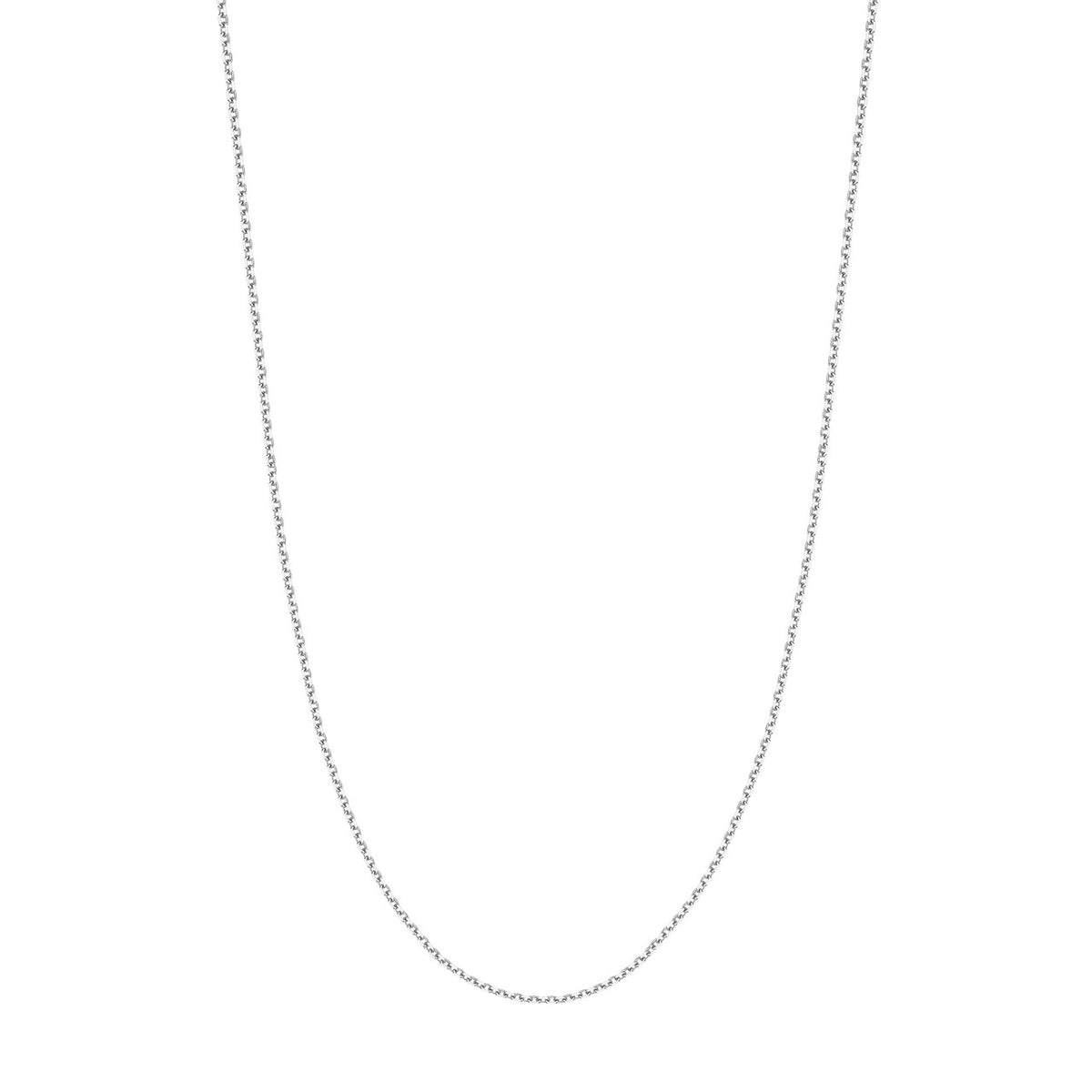 14K White Gold 1.90mm Diamond Cut Cable Chain with Lobster Lock