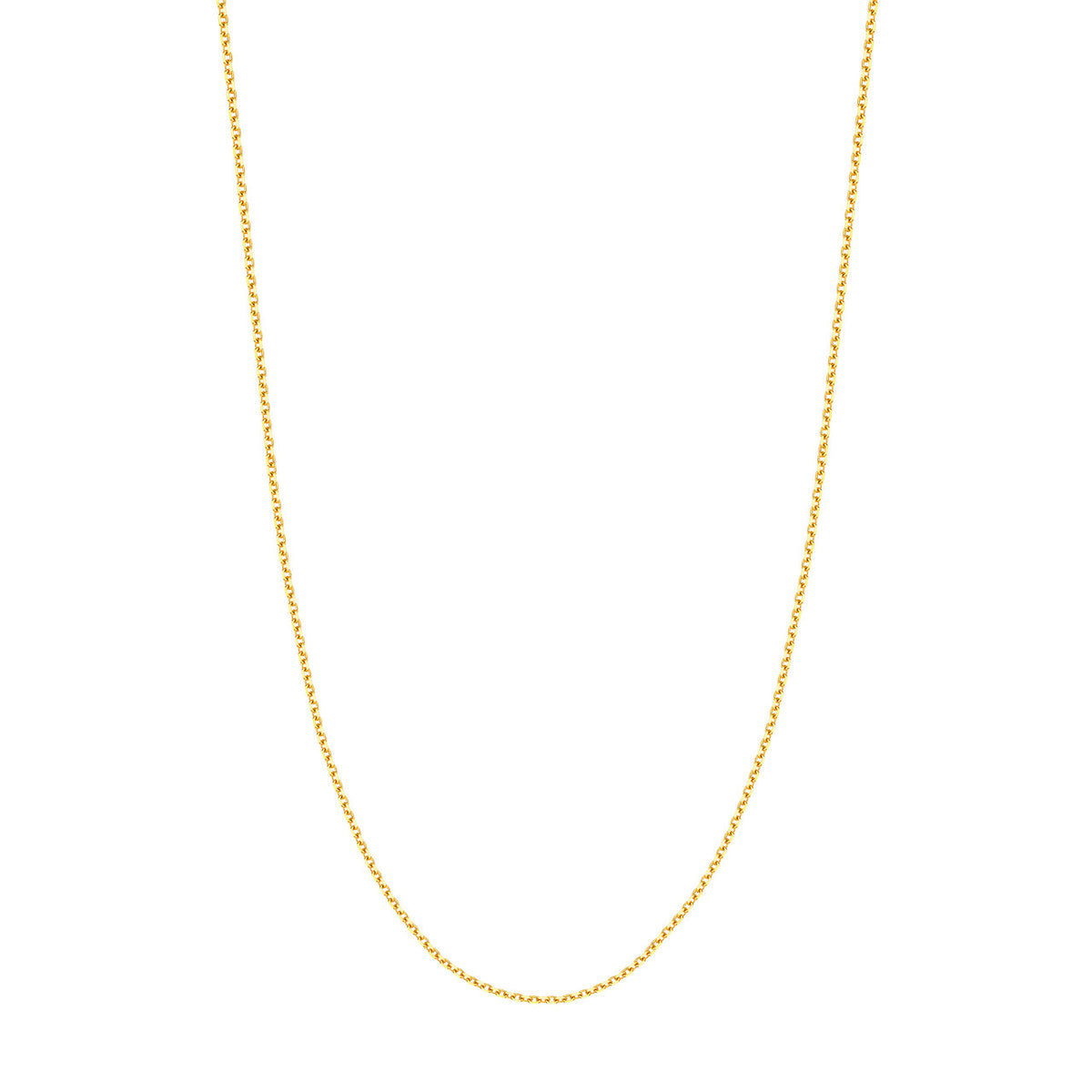 14K Yellow Gold 1.90mm Diamond Cut Cable Chain with Lobster Lock