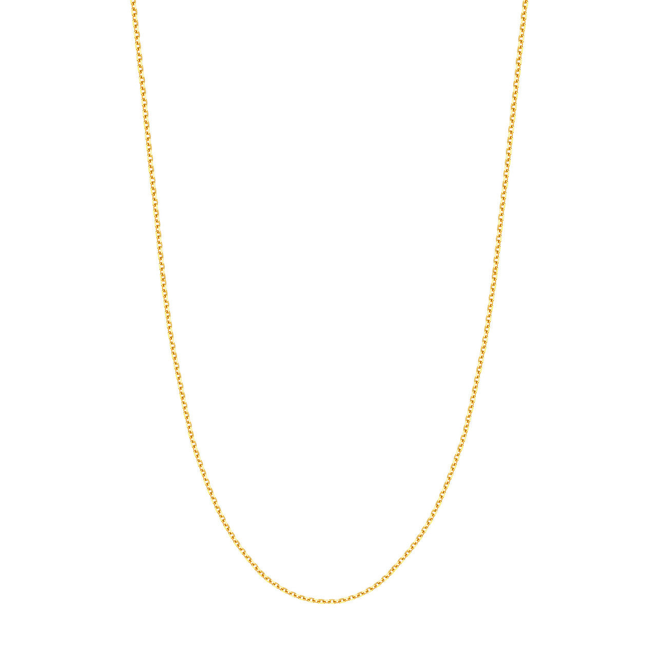 14K Yellow Gold 1.90mm Diamond Cut Cable Chain with Lobster Lock