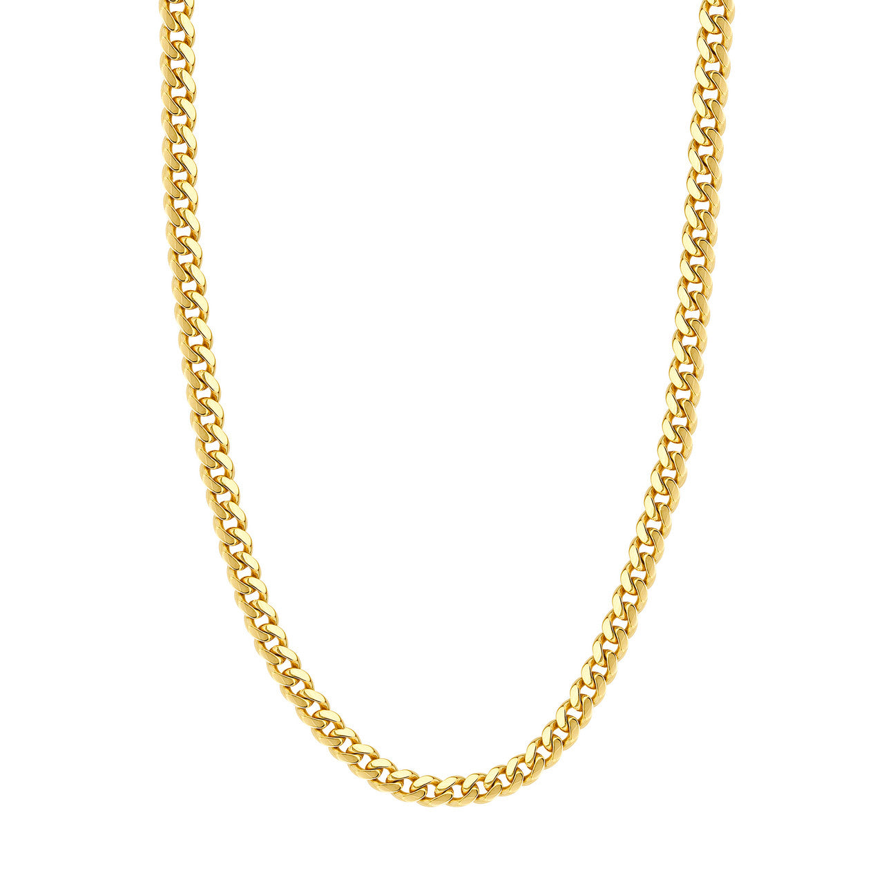 14K Yellow Gold 7.30mm Solid Miami Cuban Link Chain with Lobster Lock