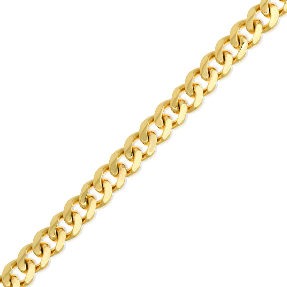 14K Yellow Gold 7.30mm Solid Miami Cuban Link Chain with Lobster Lock