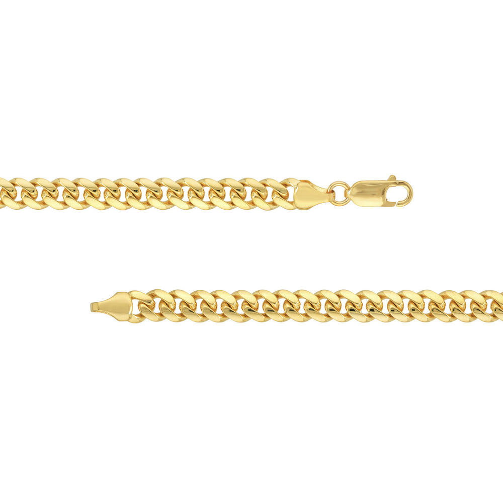 14K Yellow Gold 6.45mm Solid Miami Cuban Link Chain with Lobster Lock