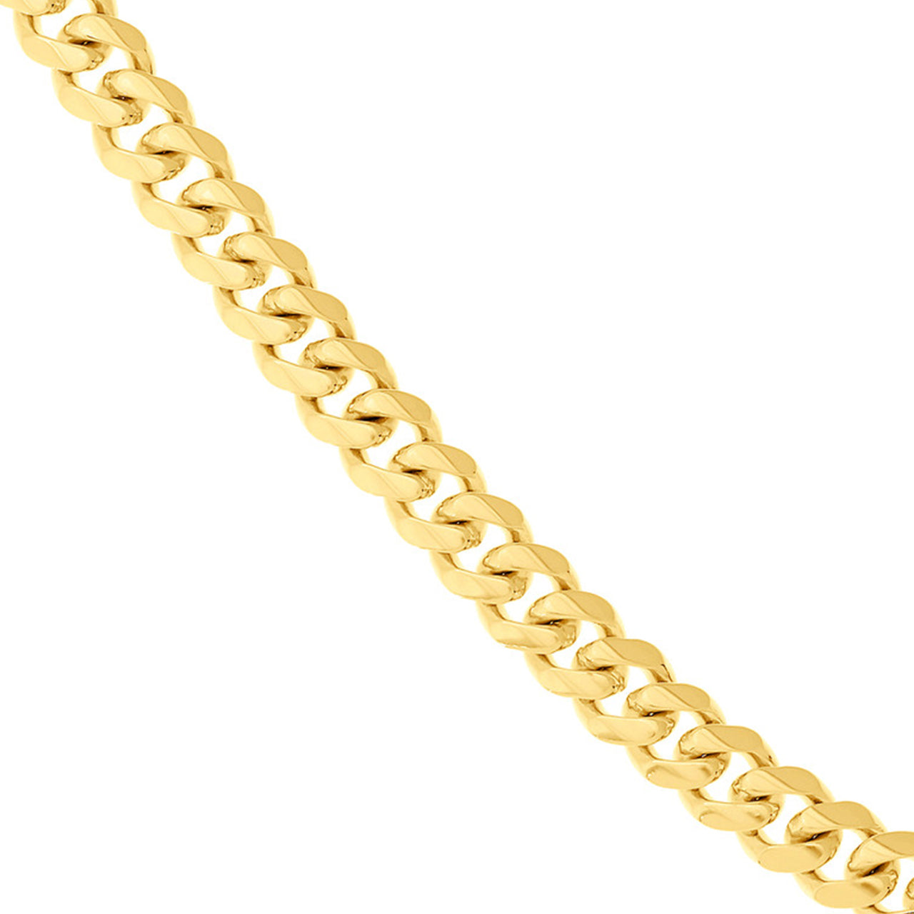 14K Yellow Gold 11.00mm Solid Miami Cuban Link Chain with Lobster Lock