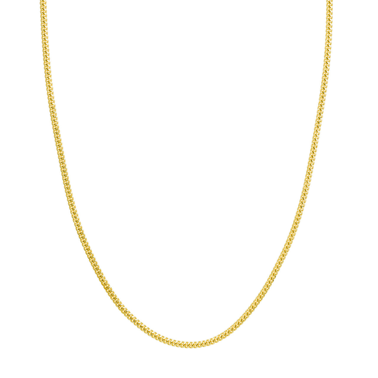 14K Yellow Gold 2.80mm Solid Miami Cuban Link Chain with Lobster Lock