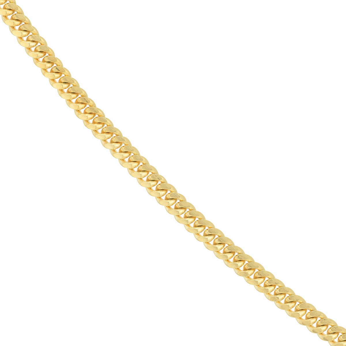 14K Yellow Gold 2.80mm Solid Miami Cuban Link Chain with Lobster Lock